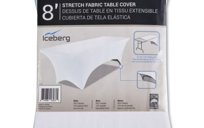 iGear Fabric Table Cover, Polyester, 30 x 72, White