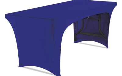 Igear Fabric Table Cover, Open Design, Polyester/spandex, 30″ X 72″, Blue