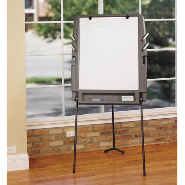 Ingenuity Portable Flipchart Easel with Dry Erase Surface, 35 x 30, 73" Tall Easel, Charcoal Polyethylene Frame - Image 4