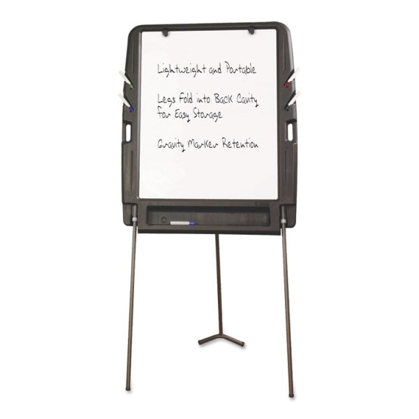 Ingenuity Portable Flipchart Easel with Dry Erase Surface, 35 x 30, 73" Tall Easel, Charcoal Polyethylene Frame - Image 3