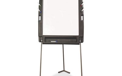 Ingenuity Portable Flipchart Easel with Dry Erase Surface, 35 x 30, 73″ Tall Easel, Charcoal Polyethylene Frame
