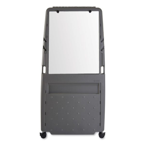 Ingenuity Presentation Flipchart Easel with Dry Erase Surface, 33 x 28, 73" Tall Easel, Charcoal Polyethylene Frame - Image 2