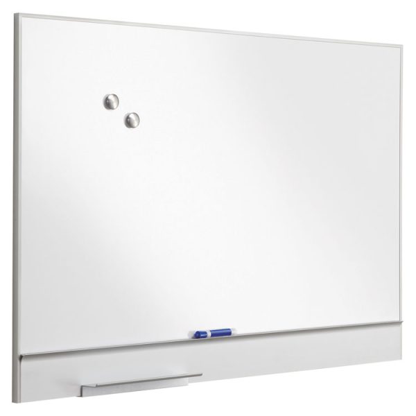 Polarity Magnetic Dry Erase White Board, 48 x 32, White Surface, Silver Aluminum Frame - Image 2