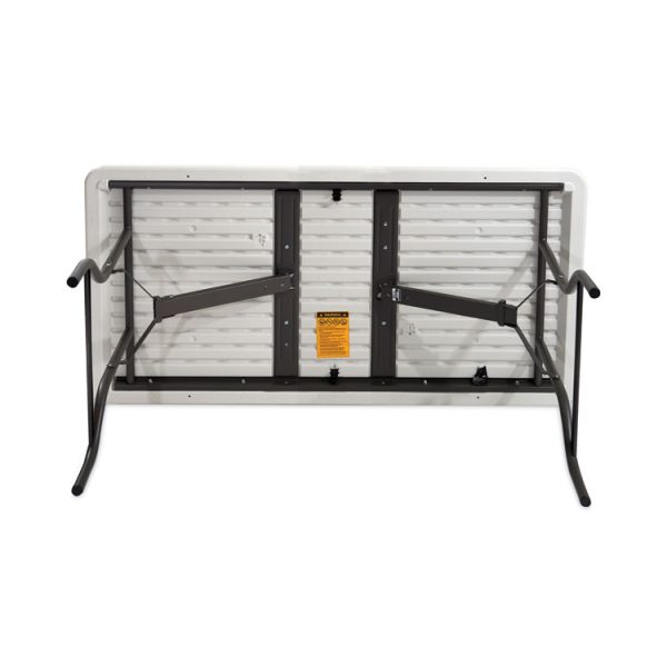 IndestrucTable Industrial Folding Table, Rectangular, 96" x 30" x 29", Platinum - Image 5
