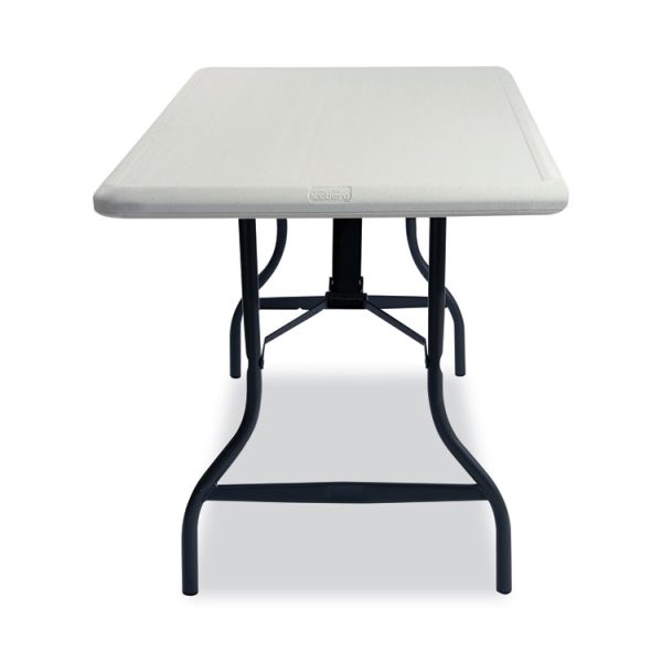 IndestrucTable Industrial Folding Table, Rectangular, 96" x 30" x 29", Platinum - Image 4