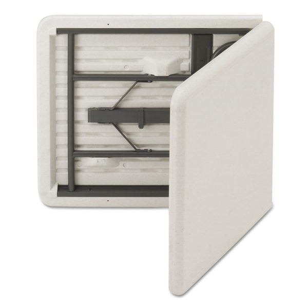 IndestrucTable Classic Bi-Folding Table, Rectangular, 60" x 30" x 29", Platinum - Image 3