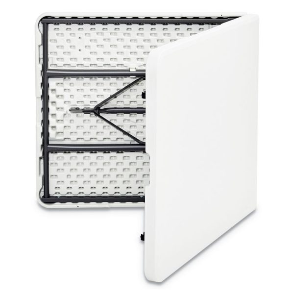 IndestrucTable Classic Bi-Folding Table, Rectangular, 60" x 30" x 29", Platinum - Image 2