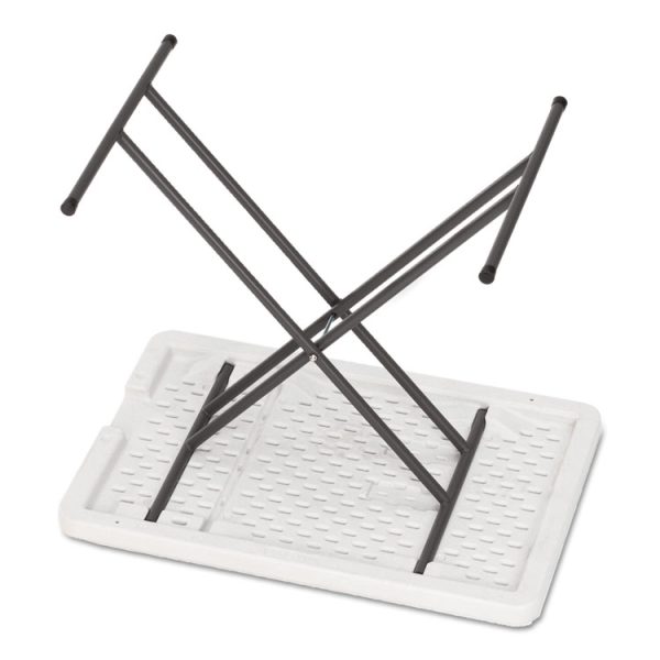 IndestrucTable Classic Personal Folding Table, 30" x 20" x 25" to 28", Platinum/Gray - Image 2