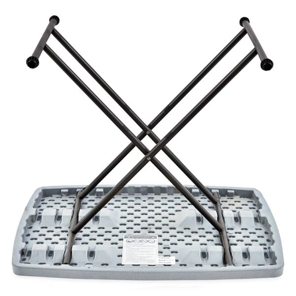 IndestrucTable Classic Personal Folding Table, 30" x 20" x 25" to 28", Charcoal - Image 2