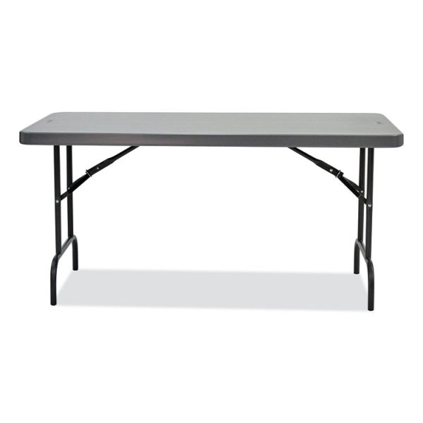 IndestrucTable Commercial Folding Table, Rectangular, 60" x 30" x 29", Charcoal Top, Charcoal Base/Legs - Image 3