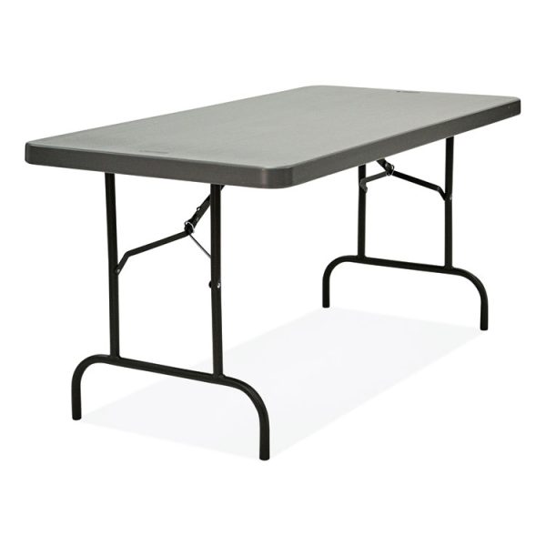 IndestrucTable Commercial Folding Table, Rectangular, 60" x 30" x 29", Charcoal Top, Charcoal Base/Legs - Image 4