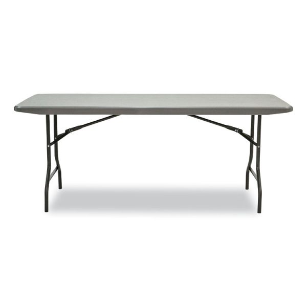 IndestrucTable Commercial Folding Table, Rectangular, 72" x 30" x 29", Charcoal Top, Charcoal Base/Legs - Image 4