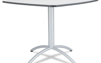 CafeWorks Cafe-Height Table, Square, 36″ x 36″ x 30″, Gray/Silver