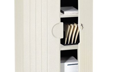 Rough n Ready Storage Cabinet, Two-Shelf, 36w x 22d x 46h, Platinum