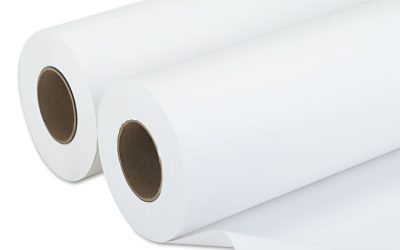 Amerigo Wide-Format Paper, 3″ Core, 20 lb Bond Weight, 30″ x 500 ft, Smooth White, 2/Pack