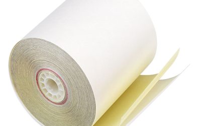Impact Printing Carbonless Paper Rolls, 3″ X 90 Ft, White/canary, 50/carton