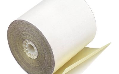 Impact Printing Carbonless Paper Rolls, 2.25″ X 70 Ft, White/canary, 50/carton