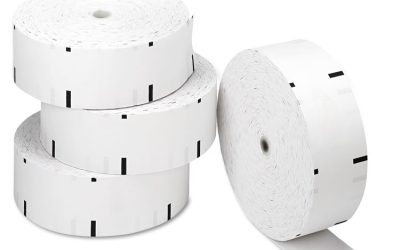 Direct Thermal Printing Paper Rolls, 0.69″ Core, 3.13″ x 1,960 ft, White, 4/Carton