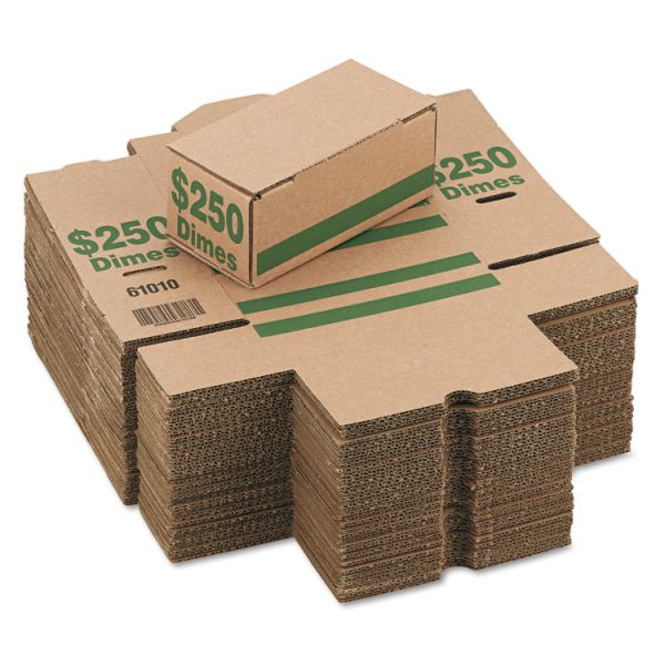 Corrugated Cardboard Coin Storage with Denomination Printed On Side, 8.06 x 3.31 x 3.19,  Green - Image 2