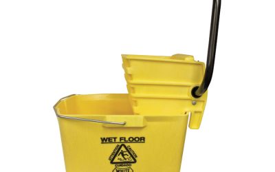Side-Press Squeeze Wringer/plastic Bucket Combo, 12 To 32 Oz, Yellow
