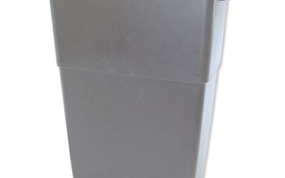 Thin Bin Containers, 23 gal, Polyethylene, Gray