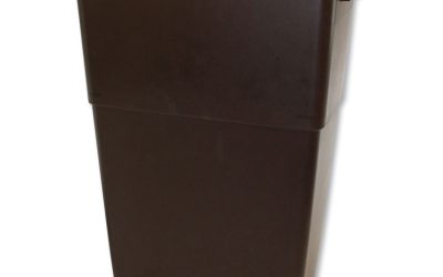 Thin Bin Containers, 23 gal, Polyethylene, Brown