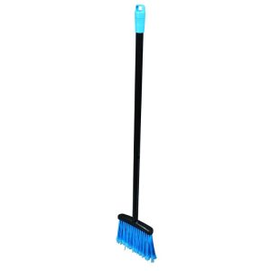 Lobby Dust Pan Broom, 36.86", Black/Blue