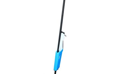 Mopster 2.0 Microfiber Bucketless Mop, 16.25 x 3.25 Blue Microfiber Head, 57″ Black Aluminum Handle