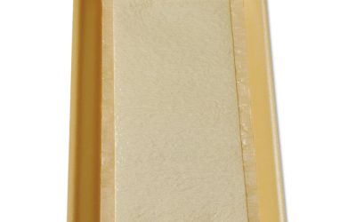 Meat Tray Pads, 6 x 4.5, White/Yellow, Paper, 1,000/Carton