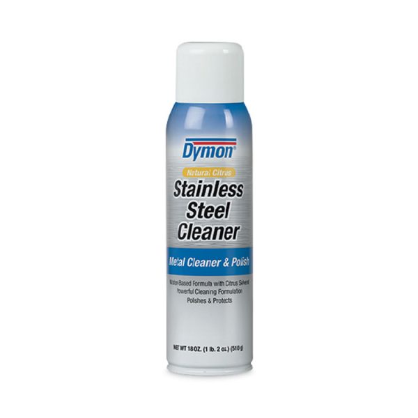 Natural Citrus Stainless Steel Cleaner, Citrus, 18 oz Aerosol Spray, 12/Carton