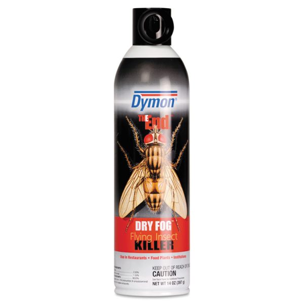 The End. Dry Fog Flying Insect Killer, 14 oz Aerosol Spray, 12/Carton