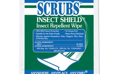 Insect Shield Insect Repellent Wipes, 8 x 10, Floral, 100/Carton