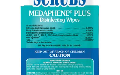 MEDAPHENE Plus Disinfectant Wet Wipes, 1-Ply, 6 x 8, Citrus, White, Individual Foil Packets, 100/Carton