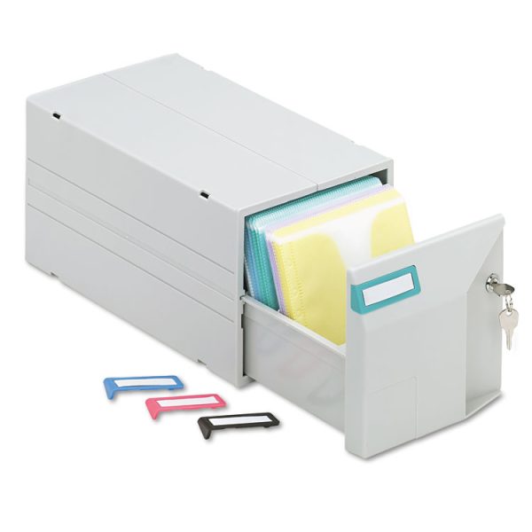 Cd/dvd Storage Drawer, Holds 150 Discs, Light Gray - Image 2