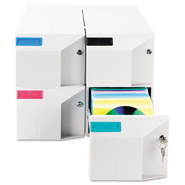 Cd/dvd Storage Drawer, Holds 150 Discs, Light Gray - Image 5