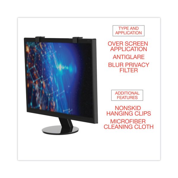 Premium Antiglare Blur Privacy Monitor Filter for 19" to 20" Widescreen Flat Panel Monitor, 16:10 Aspect Ratio - Image 6