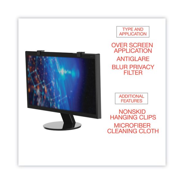 Premium Antiglare Blur Privacy Monitor Filter for 21.5" to 22" Widescreen Flat Panel Monitor, 16:9/16:10 Aspect Ratio - Image 7