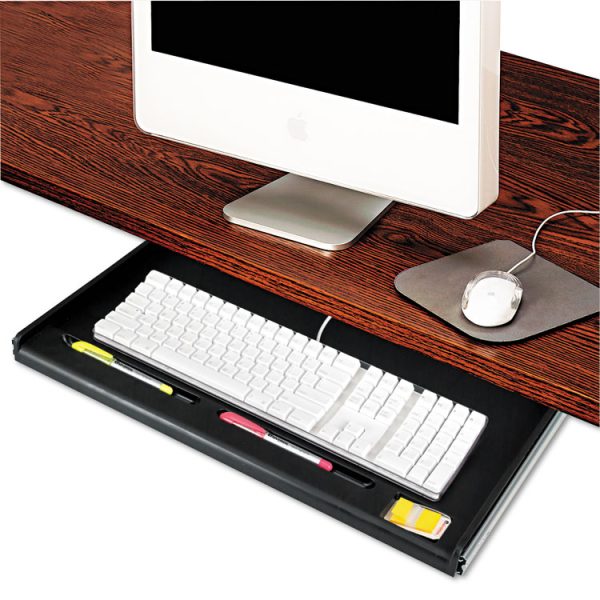 Standard Underdesk Keyboard Drawer, 21.38"w X 12.88"d, Black - Image 2