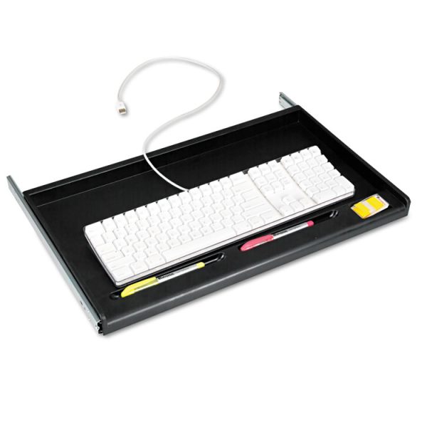 Standard Underdesk Keyboard Drawer, 21.38"w X 12.88"d, Black - Image 3