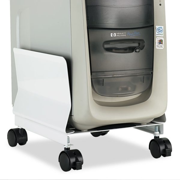Metal Mobile Cpu Stand, 10.25w X 10.63d X 9.75h, Light Gray - Image 2