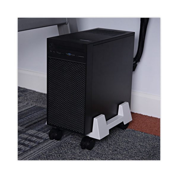 Mobile Cpu Stand, 8.75w X 10d X 5h, Light Gray - Image 3