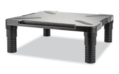 Single Level Monitor Riser, 13.13″ x 13.5″ x 4.92″ to 7.28″, Black