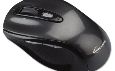 Wireless Optical Mouse with USB-A, 2.4 GHz Frequency/32 ft Wireless Range, Left/Right Hand Use, Gray/Black