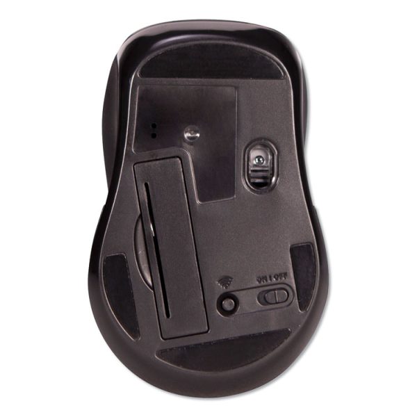 Mid-Size Wireless Optical Mouse with Micro USB, 2.4 GHz Frequency/26 ft Wireless Range, Right Hand Use, Black - Image 5