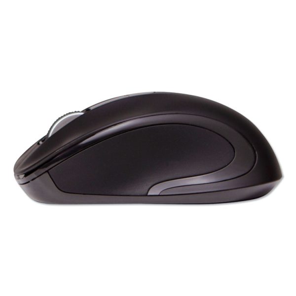 Mid-Size Wireless Optical Mouse with Micro USB, 2.4 GHz Frequency/26 ft Wireless Range, Right Hand Use, Black - Image 3