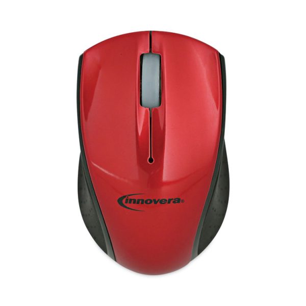 Mini Wireless Optical Mouse, 2.4 Ghz Frequency/30 Ft Wireless Range, Left/right Hand Use, Red/black - Image 4