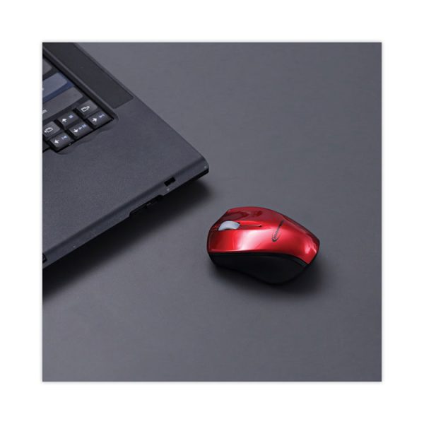 Mini Wireless Optical Mouse, 2.4 Ghz Frequency/30 Ft Wireless Range, Left/right Hand Use, Red/black - Image 3