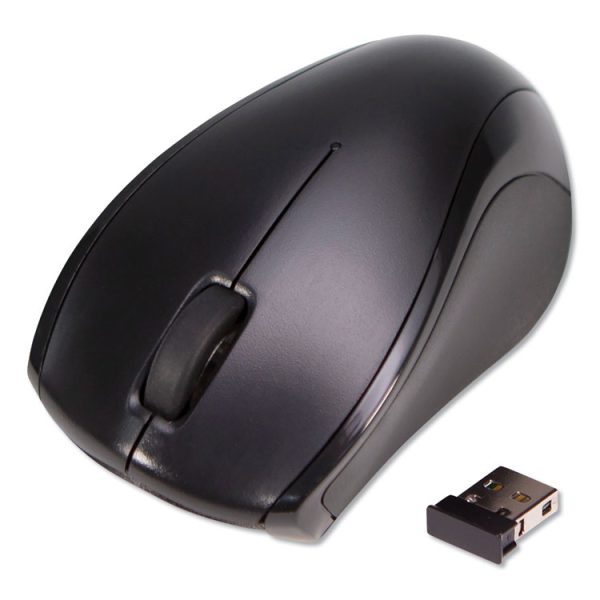 Compact Mouse, 2.4 GHz Frequency/26 ft Wireless Range, Left/Right Hand Use, Black - Image 2