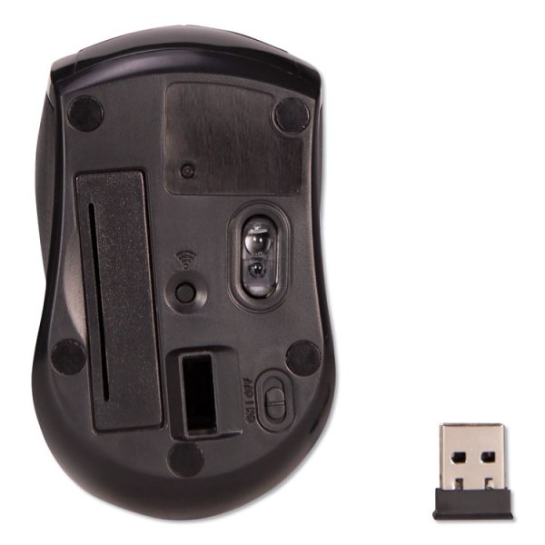 Compact Mouse, 2.4 GHz Frequency/26 ft Wireless Range, Left/Right Hand Use, Black - Image 5