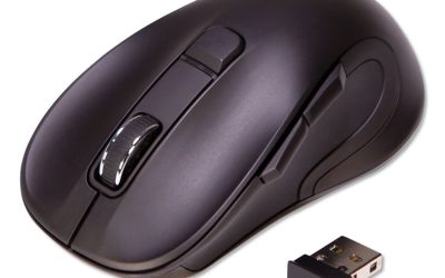 Hyper-Fast Scrolling Mouse, 2.4 Ghz Frequency/26 Ft Wireless Range, Right Hand Use, Black